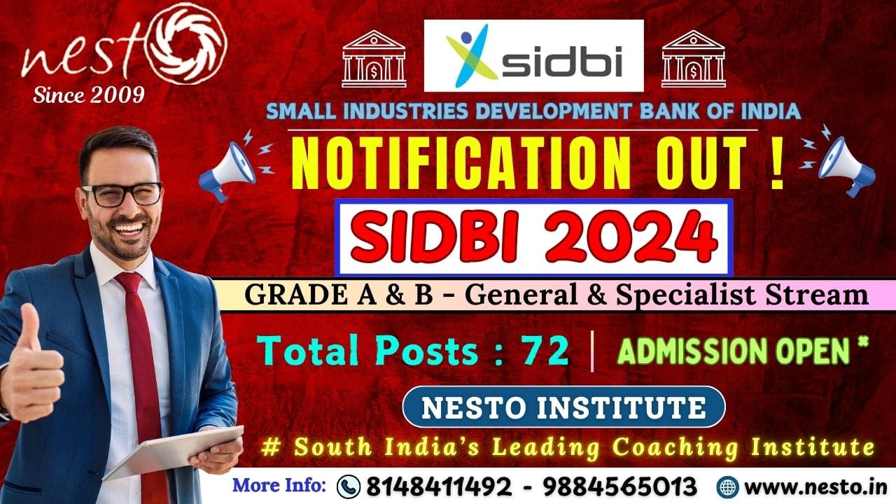 SIDBI 2024 Grade A & B Recruitment